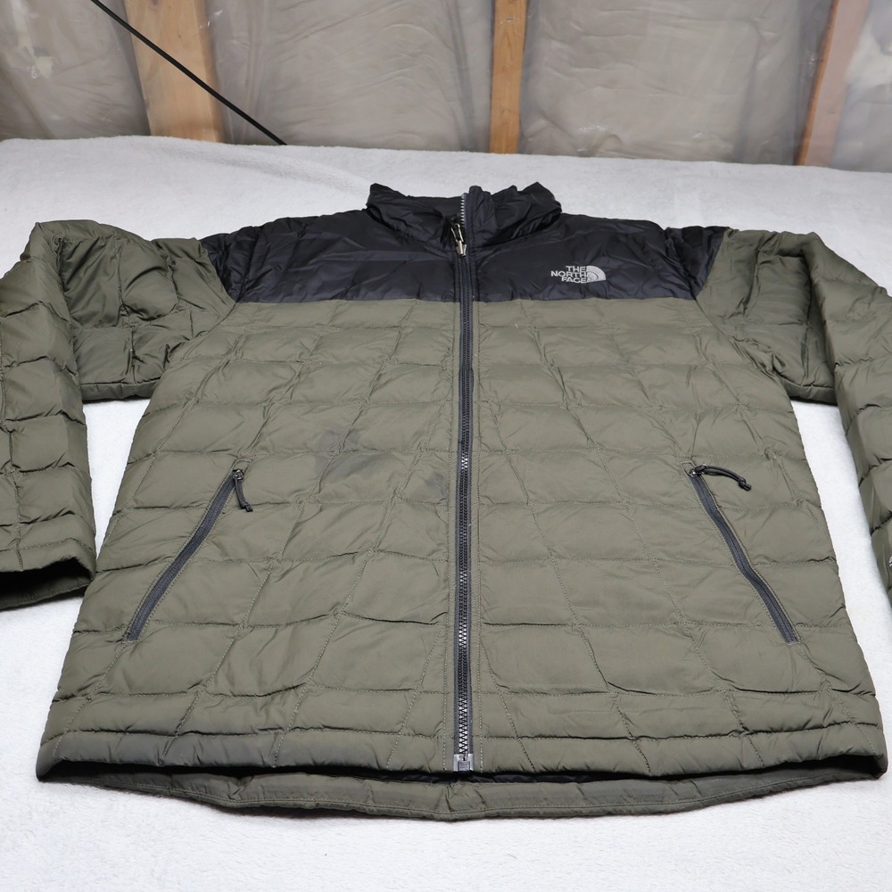 North Face Down‎ Jacket Mens Large Green Ravenwood 550 Fill Light Quilted Puffer
